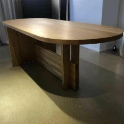 Tisch Lot Eiche Massiv Braun Feststehend