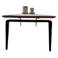 Tisch Odessa Massivholz Eiche Natur Gestell Schwarz