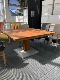 Tisch Outdoor Cabin Teak Granit