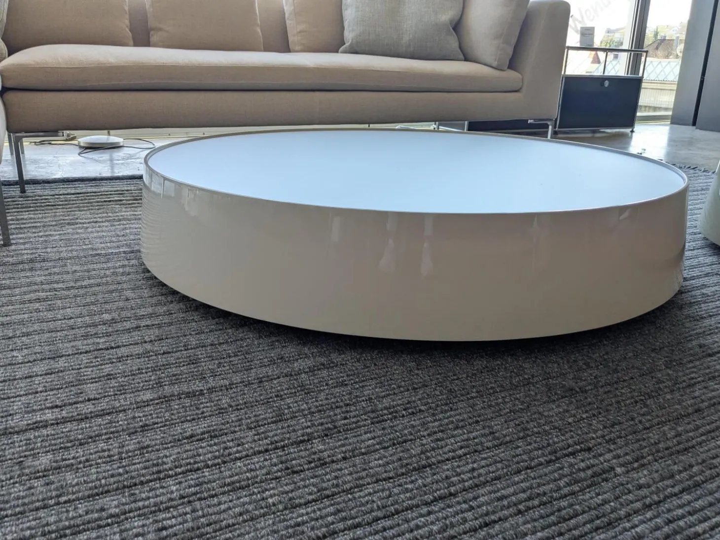 Tisch Planck 1322L Perlweiß Lack Glänzend