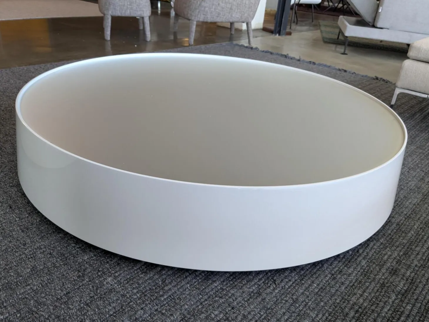 Tisch Planck 1322L Perlweiß Lack Glänzend