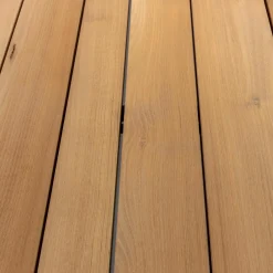 Tisch S600 Outdoor Akazie Gebürstet Roh Braun Gestell Edelstahl Pulverbeschichtet Schiefergrau Schwarz