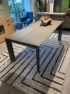 Tisch Saratoga Buche Massiv Silbergrau Geölt Mit Auszug