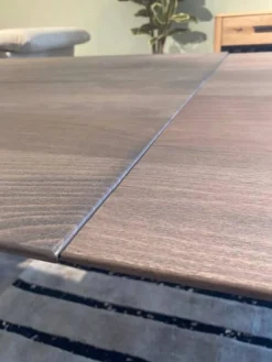 Tisch Saratoga Buche Massiv Silbergrau Geölt Mit Auszug