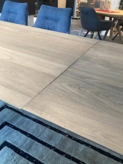 Tisch Saratoga Buche Massiv Silbergrau Geölt Mit Auszug