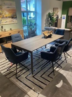 Tisch Saratoga Buche Massiv Silbergrau Geölt Mit Auszug