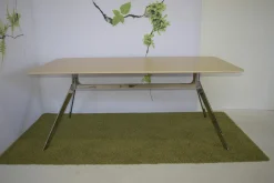 Tisch Star Eiche Hell Gebeizt Gestell Verchromt