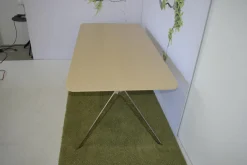 Tisch Star Eiche Hell Gebeizt Gestell Verchromt