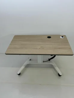 Tisch Talent 500 Malamin Eiche Gestell Weiß Klappbar auf Rollen
