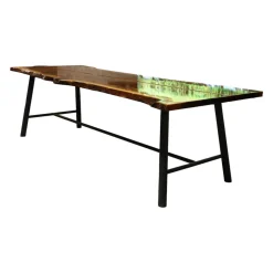 Tisch Tane Brown Platt Expoy Noten Noes Gestell Feinstrukur Braun Kohl