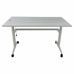 Tisch Timetable Lift 615/11 Platte Schichtstoff 24 Weiß Hochglanz Gestell Weiß Beschichtet Höhenverstellbar