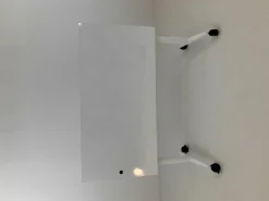 Tisch Timetable Lift 615/11 Platte Schichtstoff 24 Weiß Hochglanz Gestell Weiß Beschichtet Höhenverstellbar