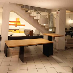 Tisch Tix eMotion Platte Ulme Massiv Naturart Mit Höhenverstellbarem Ansatztisch