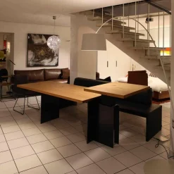 Tisch Tix eMotion Platte Ulme Massiv Naturart Mit Höhenverstellbarem Ansatztisch