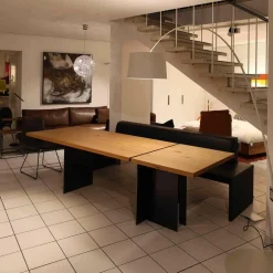 Tisch Tix eMotion Platte Ulme Massiv Naturart Mit Höhenverstellbarem Ansatztisch