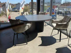 Tisch Tobi-Ishi MDF Stahlgrau Lack Satiniert