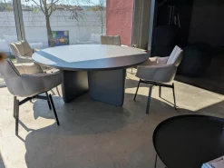 Tisch Tobi-Ishi MDF Stahlgrau Lack Satiniert