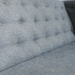 Tischbank Bezug CA1463 082 Blau Grau Gestell Eiche Natur Geölt