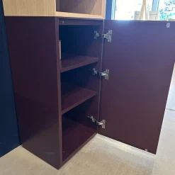 Türenkommode Alea Eiche Matt Lack Matt Beere Violett