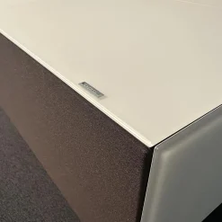 TV Kombination Ameno Korpus Lack Black Schwarz Front Glas Metallic Bronze Und Stoff Carbon Glas Snow Weiß