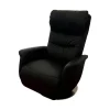 TV Sessel Hanny Leder 71 Torro Noir Schwarz Teller Edelstahloptik Mit Gewichtsverlagerung