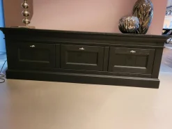 TV-Bank Veluwe Eiche Massiv Schwarz