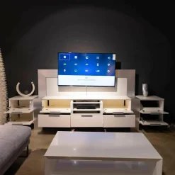 TV-Board MR Media Frame Lack Weiß Paneelrahmen Rahmenblende Aluminum