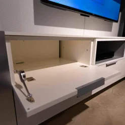 TV-Board MR Media Frame Lack Weiß Paneelrahmen Rahmenblende Aluminum