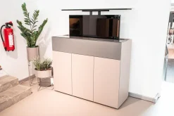 TV-Highboard JSL TV-Lift JSL1304-PE Pebble Abdeckplatte Glas