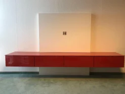 TV-Kombination Modell Astro Brique Lack Hochglanz Rot Lackiert