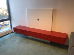 TV-Kombination Modell Astro Brique Lack Hochglanz Rot Lackiert