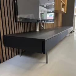TV-Lowboard Next In BG Black Mit Deckplatte