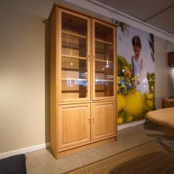Vitrine 1182 M Massivholz Eiche Türen Mit Glaselementen