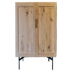 Vitrine BC04 Geschlossen Eiche Weiß Pigmentiert