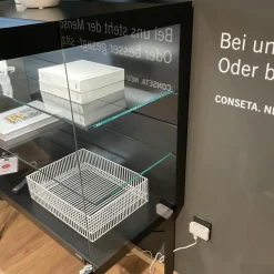 Vitrine Cube Light Lack Matt Onyx Schwarz Klarglas Mit Beleuchtung