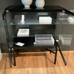 Vitrine Cube Light Lack Matt Onyx Schwarz Klarglas Mit Beleuchtung