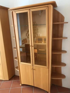 Vitrine Genius Massivholz Buche Massiv Mit Beleuchtung