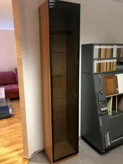 Vitrine Modell Nova Kernbuche Furniert 1-Türig Parsolglas