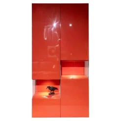 Vitrine Neo Lack NCS Hochglanz Rot Inklusive Beleuchtung