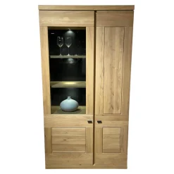 Vitrine Next Level 3000 Wildeiche Hell Soft Gebürstet Geölt Mit LED Beleuchtung