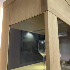 Vitrine Next Level 3000 Wildeiche Hell Soft Gebürstet Geölt Mit LED Beleuchtung