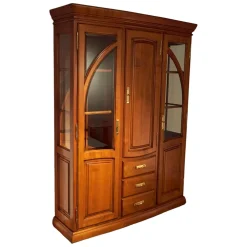 Vitrine Poesie Wildkirsche Poliert Mit Glaselementen