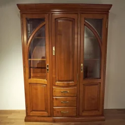 Vitrine Poesie Wildkirsche Poliert Mit Glaselementen