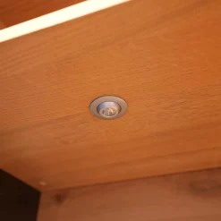 Vitrine V Organo Lack Anthrazit Wildeiche Rustiko Mit LED Beleuchtung