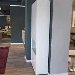 Vitrine WK 419 Intono Glattlack 420 Verkehrsweiß Inklusive LED-Band Trafo Und Funkfernbedienung