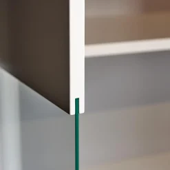 Vitrine WK 419 Intono Glattlack 420 Verkehrsweiß Inklusive LED-Band Trafo Und Funkfernbedienung