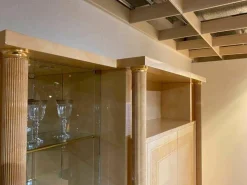 Vitrinenschrank TN04 Lachsfarben Marmoriert