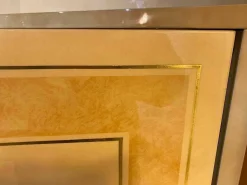 Vitrinenschrank TN04 Lachsfarben Marmoriert