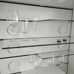 Wandabwicklung Modell Studimo Lack Schneeweiß M03 Beleuchtet mit Bar