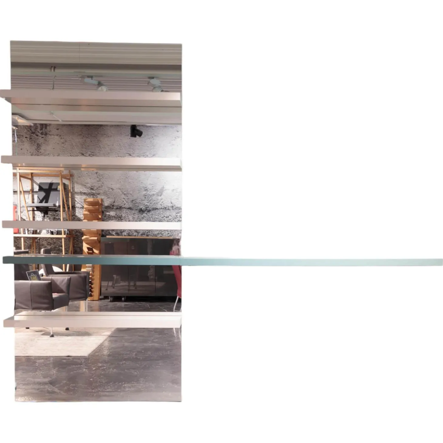 Wandborde Mit Spiegelpaneele Lack Matt Beige Seta Und Verde Blau Mit Beleuchtung